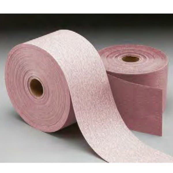 Abrasivos de Carborundum 2-3/4 pulgadas x 45 yardas Carbo Premier Rojo Dri-Lube Stick-On Papel Adhesivo PSA Rollo P400 - 5539520332