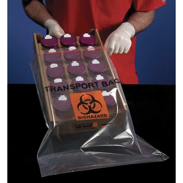 Minigrip Transport Lab Bag, 14x20, PK100 - ZLAB1420