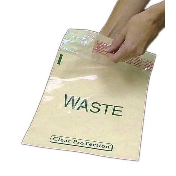 Zoro Select Biohazard Bags, 0.5 gal., White, PK100 - MBWB142325