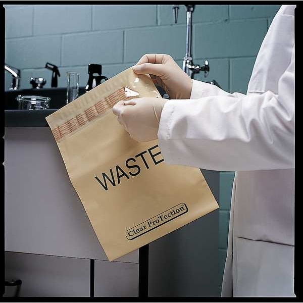 Zoro Select Biohazard Bags, 0.5 gal., White, PK100 - MBWB142325