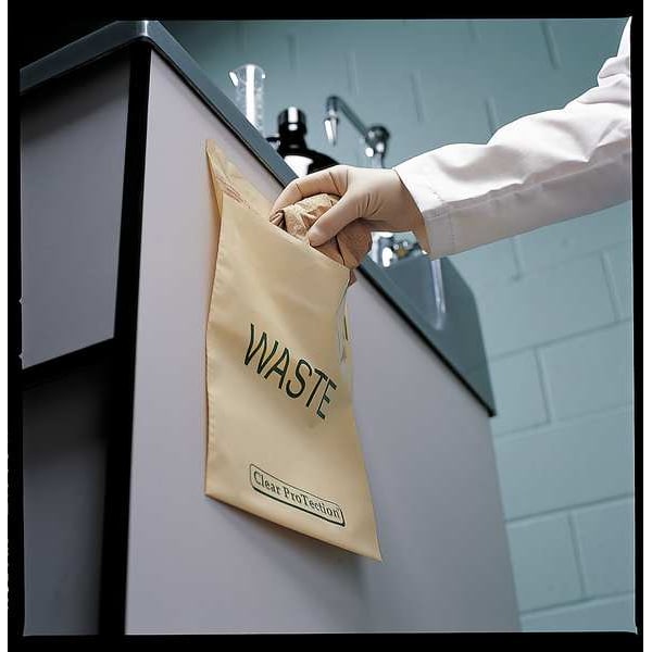 Zoro Select Biohazard Bags, 0.5 gal., White, PK100 - MBWB142325
