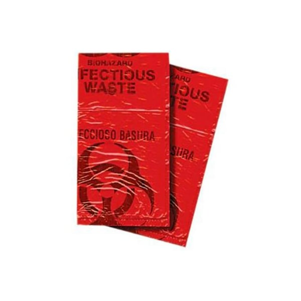 Think Safe First Voice Red Biohazard Waste Disposable Bags, 7-10 Gallon, 50/Pack - BHAZ01