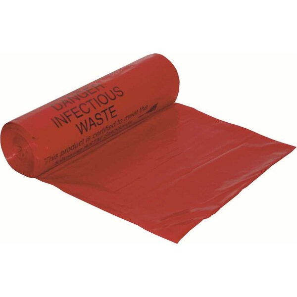Hospi-Tuff 20 Gal. to 30 Gal. Red Biohazard Waste Can Liner, 10PK - HSP3036HPR