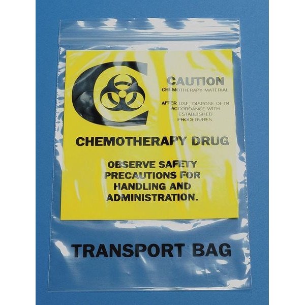 Zoro Select Chemo Waste Bags, 0.5 gal., Clear, PK500 - 3CUF5