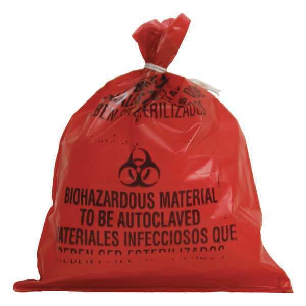 Zoro Select Autoclav. Biohazard Bag, 2gal, Red, PK400 - ACLB142001