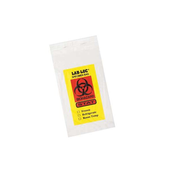 Zoro Select Biohazard Bags, 0.5 gal., Clear, PK1000 - LABAC20610STAT