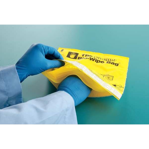 Zoro Select Chemo Waste Bags, 1 gal., Yellow, PK25 - 3LCX2