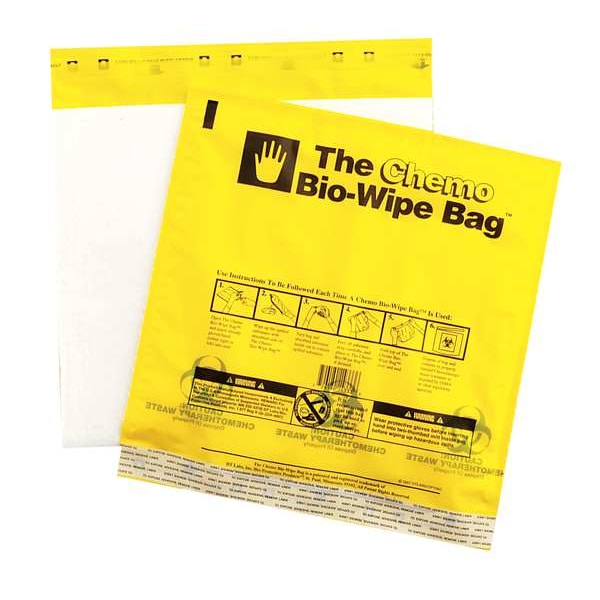 Zoro Select Chemo Waste Bags, 1 gal., Yellow, PK25 - 3LCX2
