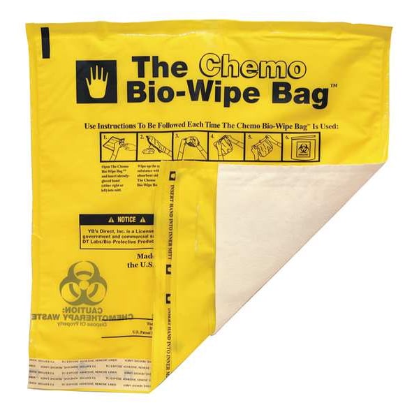 Zoro Select Chemo Waste Bags, 1 gal., Yellow, PK25 - 3LCX2
