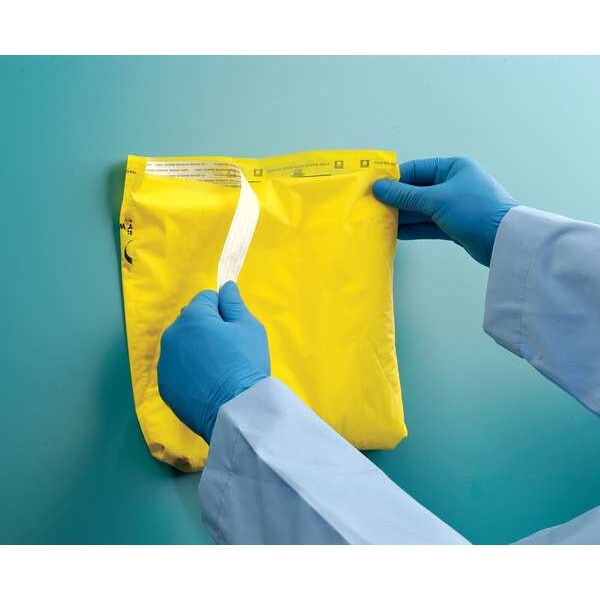 Zoro Select Chemo Waste Bags, 1 gal., Yellow, PK25 - 3LCX2