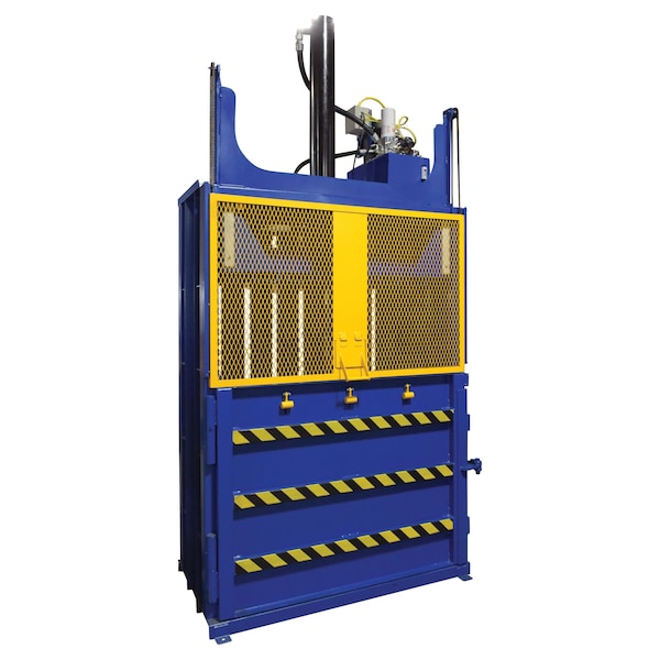 Vestil Cardboard Baler 1.1K BL and Y - CBB-3000-37