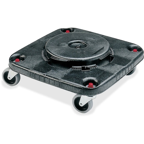 Rubbermaid Commercial Brute Square Dolly, f/28/40/50 Gal, 17-1/4"x6-1/4", 2PK, BK - RCP353000BKCT