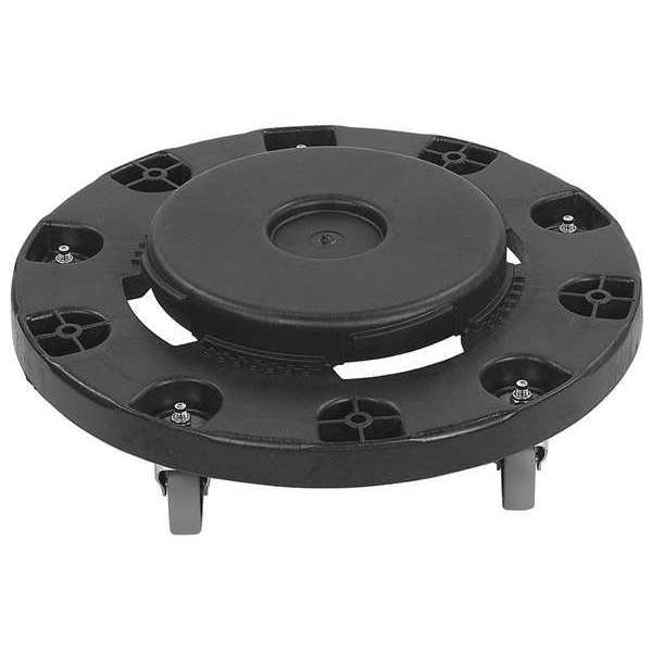 Carlisle Foodservice Round Container Dolly, Repl Cstr, Blck, PK2 - 3691003
