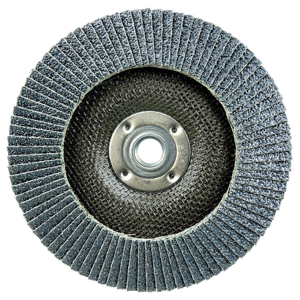 Weiler 6" Tiger Paw Disco de Aletas Abrasivas, Angular (TY29), 40Z, 5/8"-11 UNC - 51179