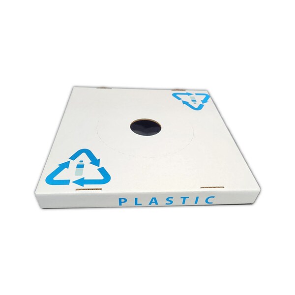 Alp Plastic Waste & Recycling Lids, 28 W/Dia, White, Corrugated Cardboard - ALP-C-42G-10PK-L-PLASTIC