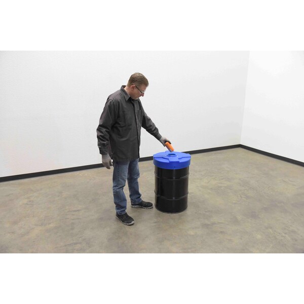 Vestil DRUM RECYCLING LID FLAPS 30 GAL BLUE - DC-P-30-CANF-BU