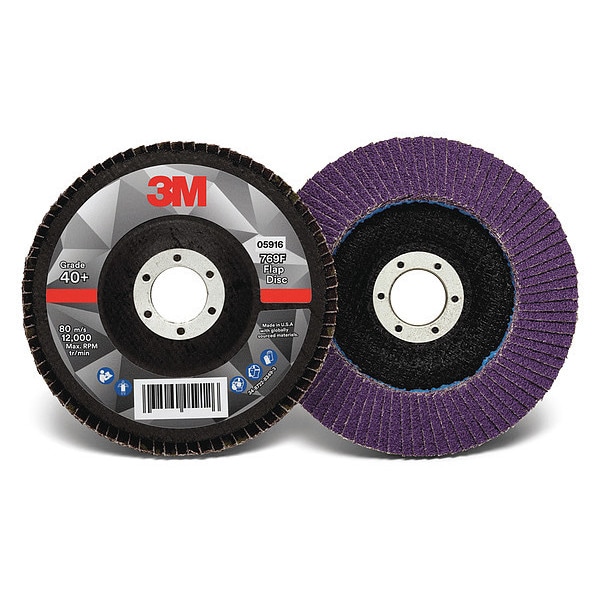 Disco de Solapa 3M, 5 pulgadas de diámetro, 7/8 pulgadas de inserción, grano 40 - 7100178127