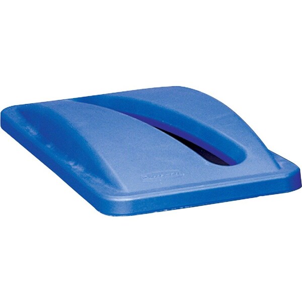 Rubbermaid Commercial Slim Jim Paper Recycling Container Lids, 20.5" W/Dia, Blue, Resin - RCP270388BECT