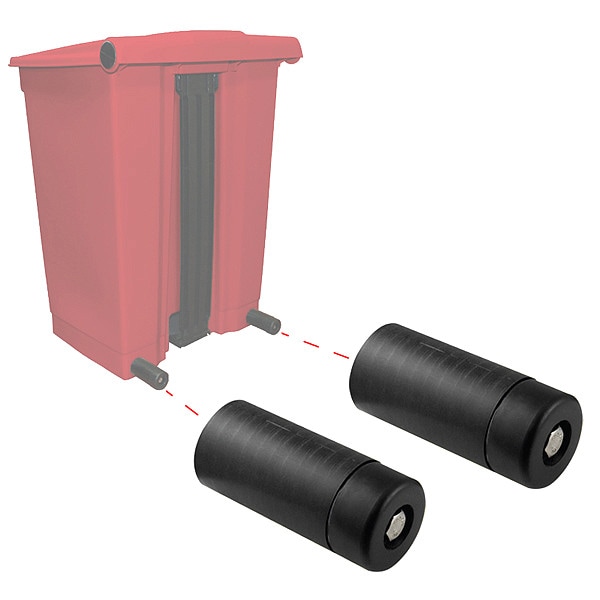 Wallgardian Bumper Kit, 1 1/2 in W/Dia, Black, Plastic - GRFGA614500W