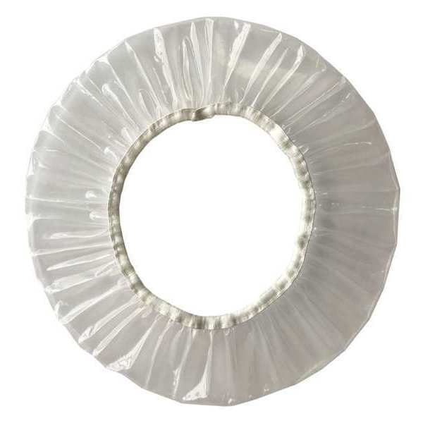 Zoro Select Shower Cap Design Pail Cover, 13 1/4 in Dia. W/Dia, Clear, Plastic - 8VU25