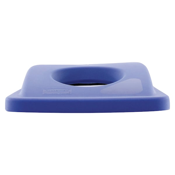 Rubbermaid Commercial Bottle and Can Recycling Top, 20.38 in W/Dia, Blue, Plastic - FG269288BLUE