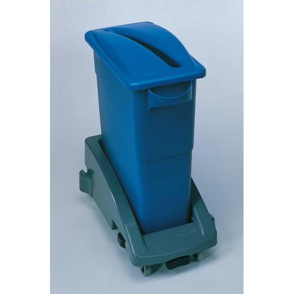 Rubbermaid Commercial 23 gal Dome Recycling Lid, 11 1/2 in W/Dia, Blue, Resin, 1 Openings - FG270388BLUE