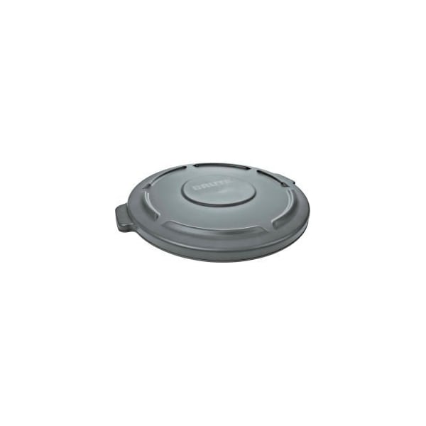 Rubbermaid Commercial Flat Lid For 32 Gallon Round Trash Container - Gray - FG263100GRAY