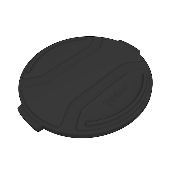 Toter 55 Gal Lid Trash Can Lid, Black - RND55-L0200