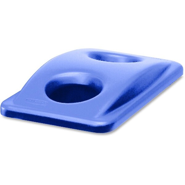 Rubbermaid Commercial Slim Jim Bottle/Can Recycling Top, 11.3" W/Dia, Blue - RCP269288BECT