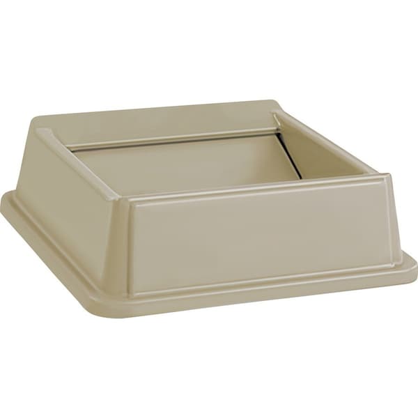 Rubbermaid Commercial Untouchable Square Swing Top, 20.1" W/Dia, Beige - RCP266400BGCT
