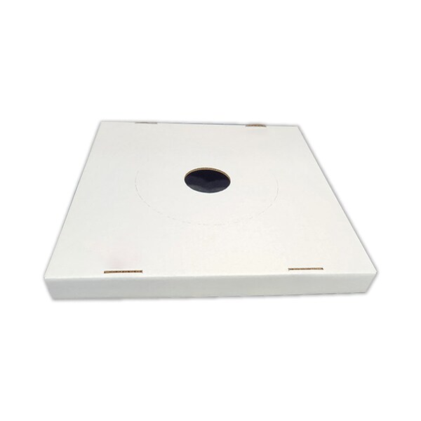 Alp Blank Waste & Recycling Lids, 28 W/Dia, White, Corrugated Cardboard - ALP-C-42G-10PK-L-STANDARD
