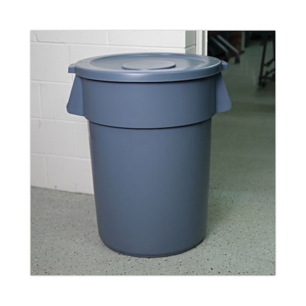 Boardwalk 44 Gal Flat-Top Lid Waste Receptacle Lids, Gray, Plastic - 1868184