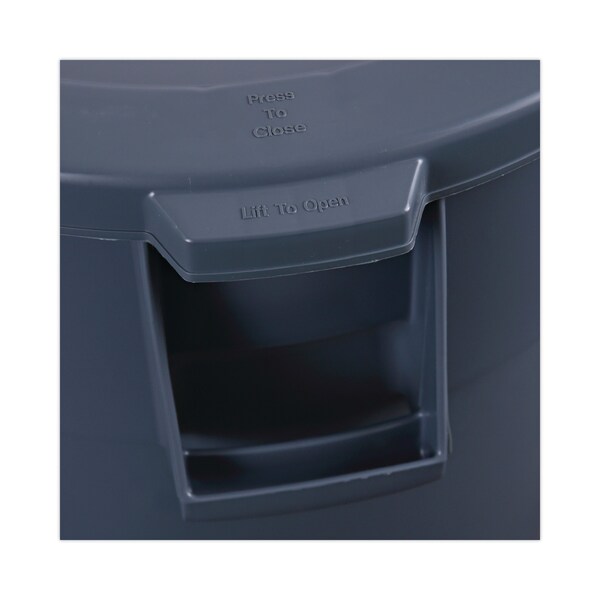 Boardwalk 44 Gal Flat-Top Lid Waste Receptacle Lids, Gray, Plastic - 1868184