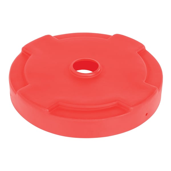 Vestil DRUM RECYCLING LID 55 GAL DRUM RED - DC-P-55-CAN-RD