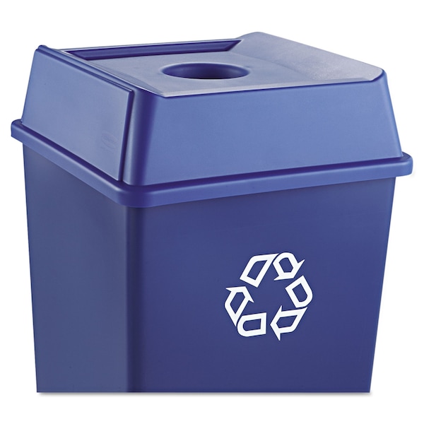 Rubbermaid Commercial Bottle and Can Recycling Top, Blue, Plastic - FG279100DBLUE