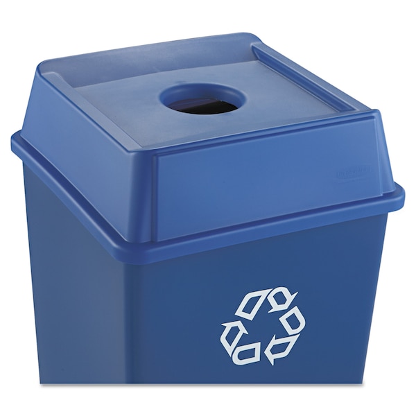 Rubbermaid Commercial Bottle and Can Recycling Top, Blue, Plastic - FG279100DBLUE