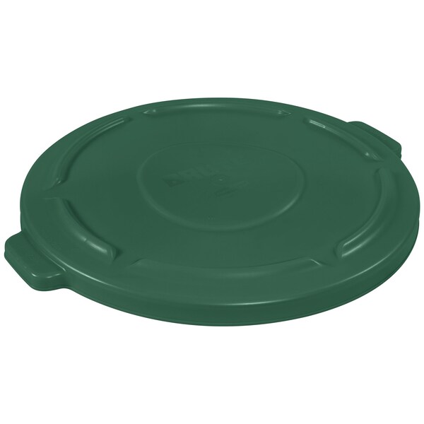 Brute Rubbermaid Flat Trash Can Lid - 44 Gallon, Green - RUB344LG