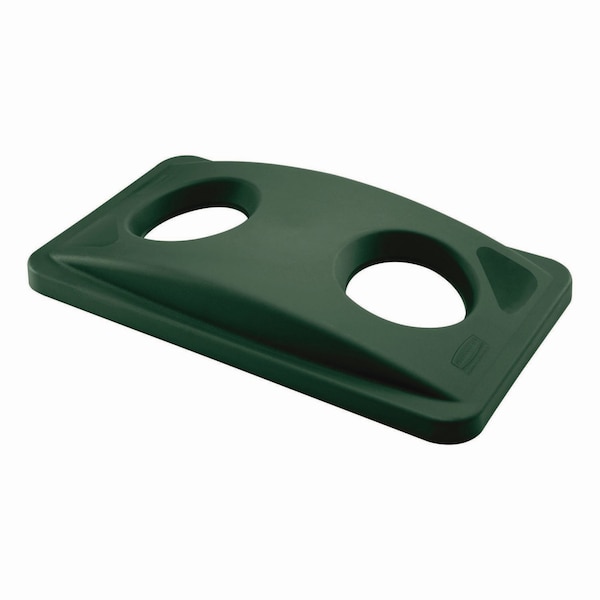 Rubbermaid Commercial Bottle and Can Recycling Top, Green, Plastic - FG269288GRN