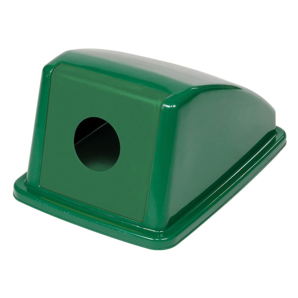 Global Industrial Recycling Bottle & Can Lid, 13 W/Dia, Green, Plastic - 260592GN