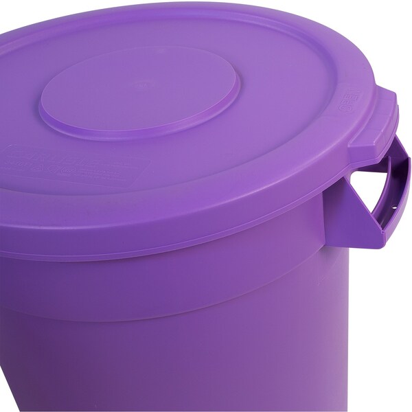Carlisle Foodservice Rnd Waste Food Cntnr Lid, 10 gal., Prp, Package Quantity 6, Purple, HDPE - 34101189