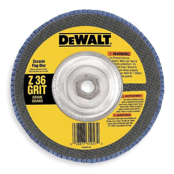 Disco de aletas Dewalt de 7" x 5/8"-11, grano 36, tipo 29 HP - DW8327