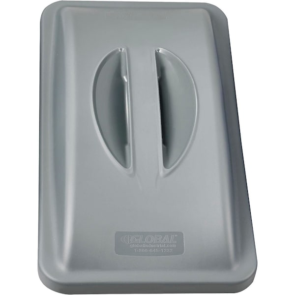 Global Industrial Flat Lid, 20 W/Dia, Gray, Plastic - 261904GY