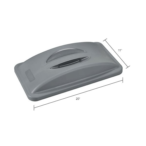 Global Industrial Flat Lid, 20 W/Dia, Gray, Plastic - 261904GY