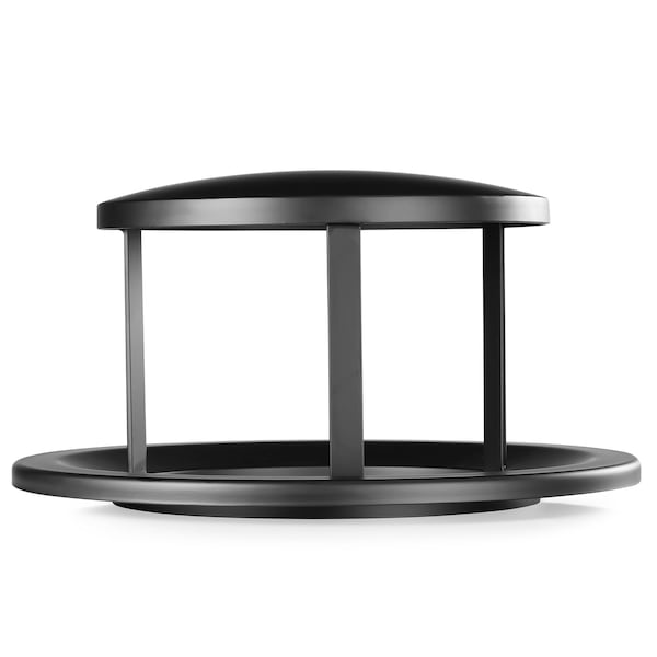 Alpine Industries 32 Gal Trash Can, 19.69 in W/Dia, Black, Steel - ALP4400-01-RB