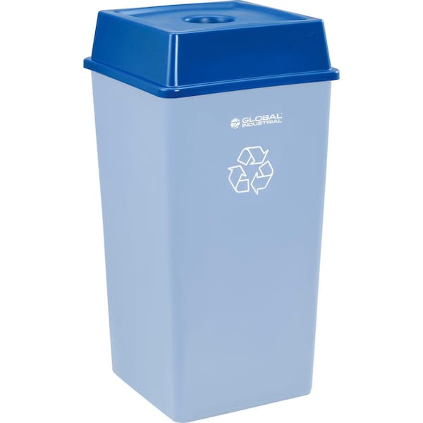Global Industrial Recycling Bottle & Can Lid, 20-1/7 W/Dia, Blue, Plastic - 641441RBL