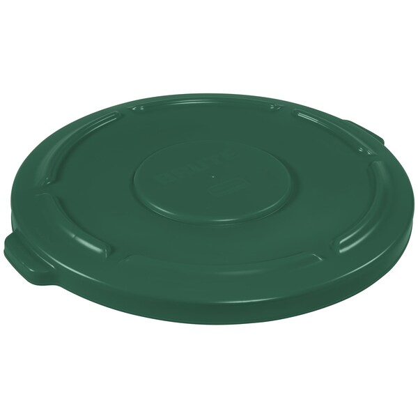 Brute Rubbermaid Flat Trash Can Lid - 55 Gallon, Green - RUB355LG