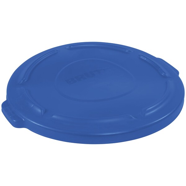 Brute Rubbermaid Flat Trash Can Lid - 32 Gallon, Blue - RUB332LBLU