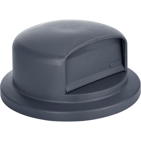 Global Industrial 44 Gallon Plastic Trash Can Dome Lid, Gray - 641434GY