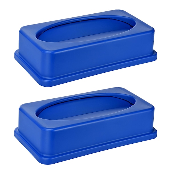 Alpine Industries Blue Slim Trash Can Swing Lid, PK2 - ALP478-2-BLU-2PK