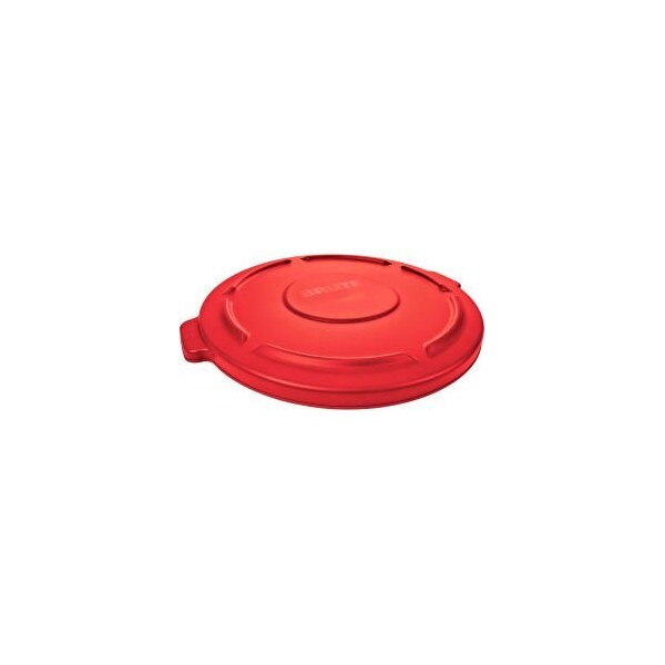 Rubbermaid Commercial Flat Lid For 44 Gallon Round Trash Container - Red - FG264560RED